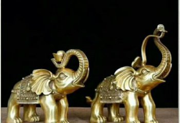 景觀大象雕塑觀賞型，廣場系列，黃銅大象雕塑優選