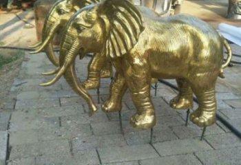 鑄銅大象雕塑專供，美陳雕塑，黃銅大象雕塑預(yù)定