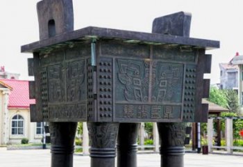 廣場大克鼎雕塑，黃銅鑄造