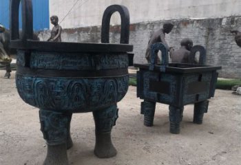 圓鼎雕塑，銅器景觀雕塑，鑄銅工藝