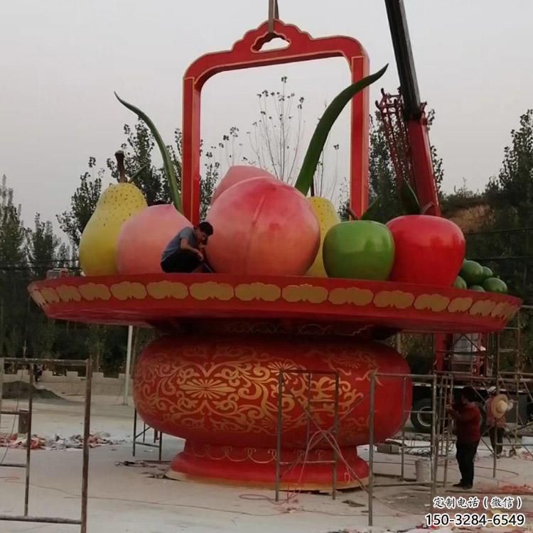 果籃雕塑公園服務商，景觀雕塑，玻璃鋼果籃雕塑選定