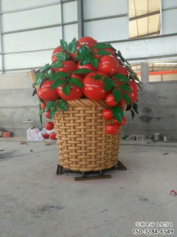 果籃雕塑優選，城市裝飾，景觀草莓果籃雕塑供給