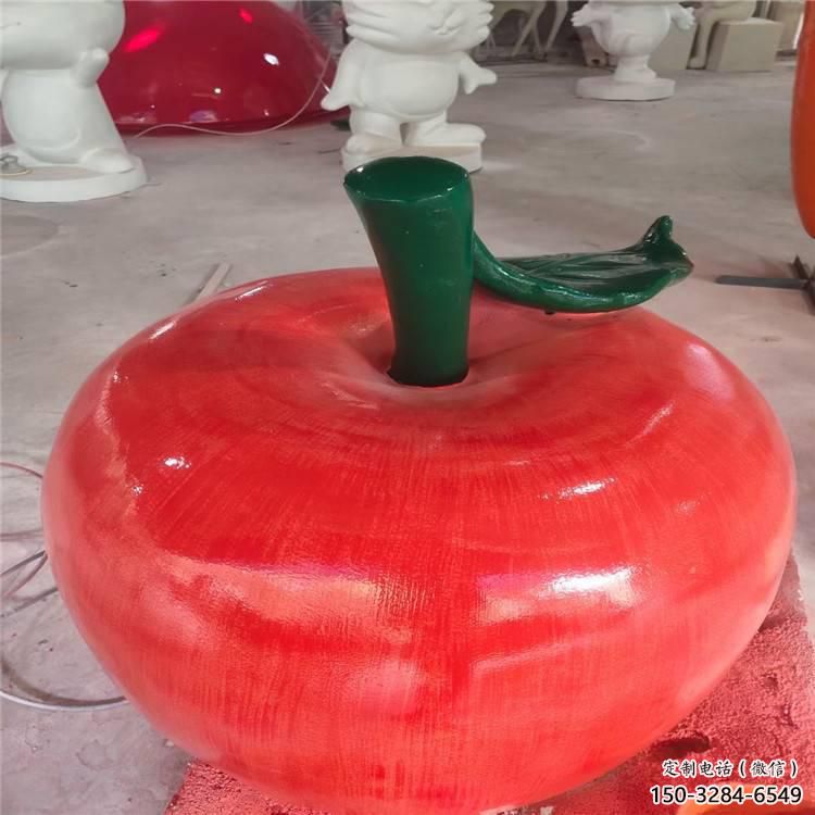 果籃雕塑通用，街道標(biāo)識(shí)，仿真番茄果籃雕塑承接
