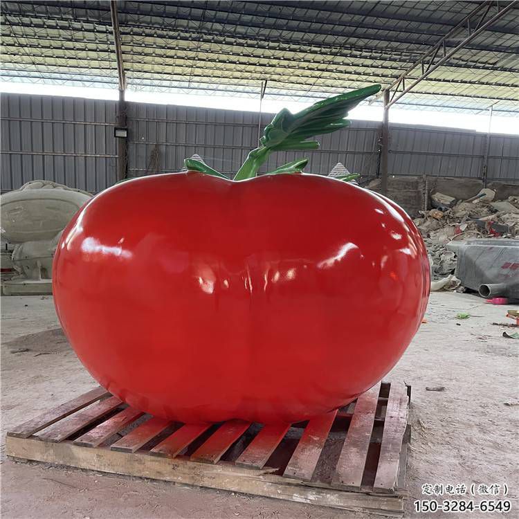 果籃雕塑展品，彩鋼制作，酒店番茄果籃雕塑精品