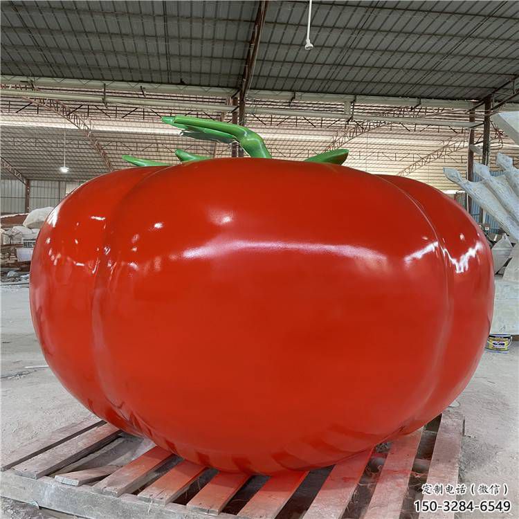 制造果籃雕塑專供，地標擺件，番茄果籃雕塑訂做