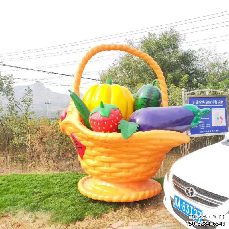 果籃雕塑制作，城市裝飾，仿真果籃雕塑標準