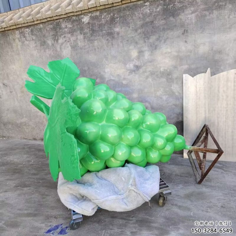 中式果籃雕塑定價(jià)，街頭雕塑，葡萄果籃雕塑工程