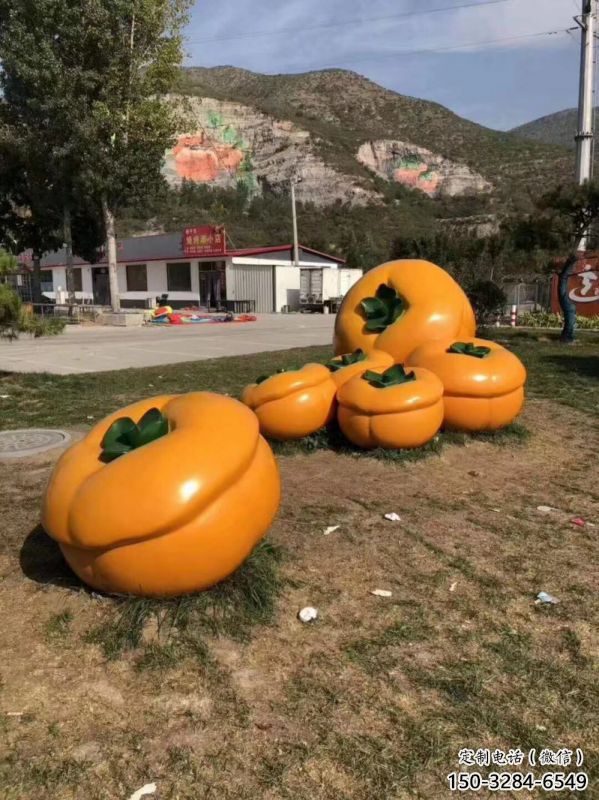 地產(chǎn)果籃雕塑供求，景區(qū)案例，景觀柿子果籃雕塑精選