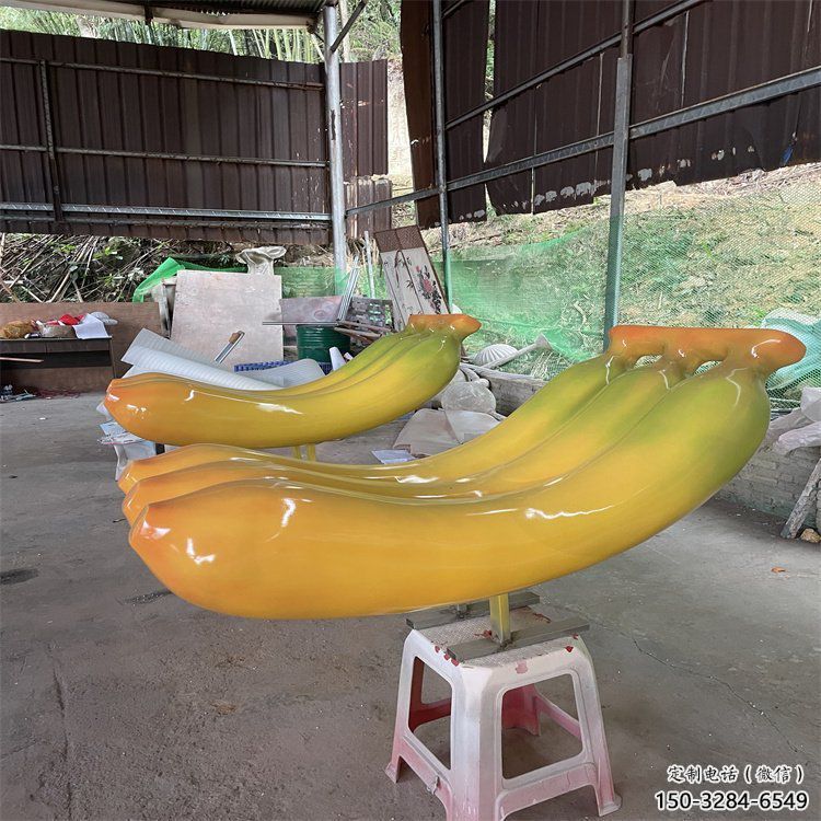 果籃雕塑創意精選，彩鋼制作，香蕉果籃雕塑標準