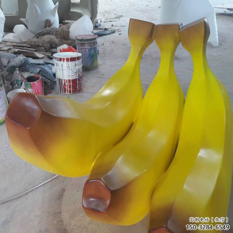 景觀果籃雕塑特供，標識雕塑，香蕉果籃雕塑生產