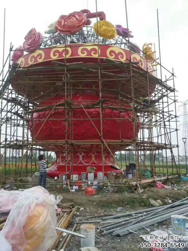 花籃雕塑指用，景觀雕塑，園林藝術不銹鋼花籃雕塑點擊