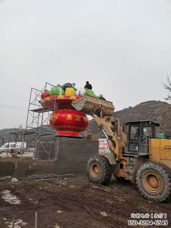 現(xiàn)代藝術花籃雕塑展品，室外軟裝，展示公園花籃雕塑定做
