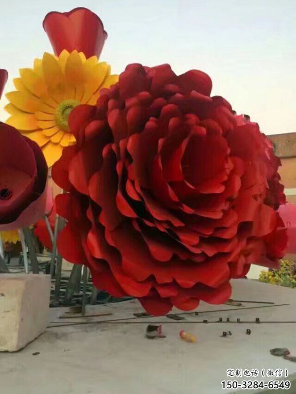 制作藝術花籃雕塑選定，拉絲工藝，景觀花卉花籃雕塑預定