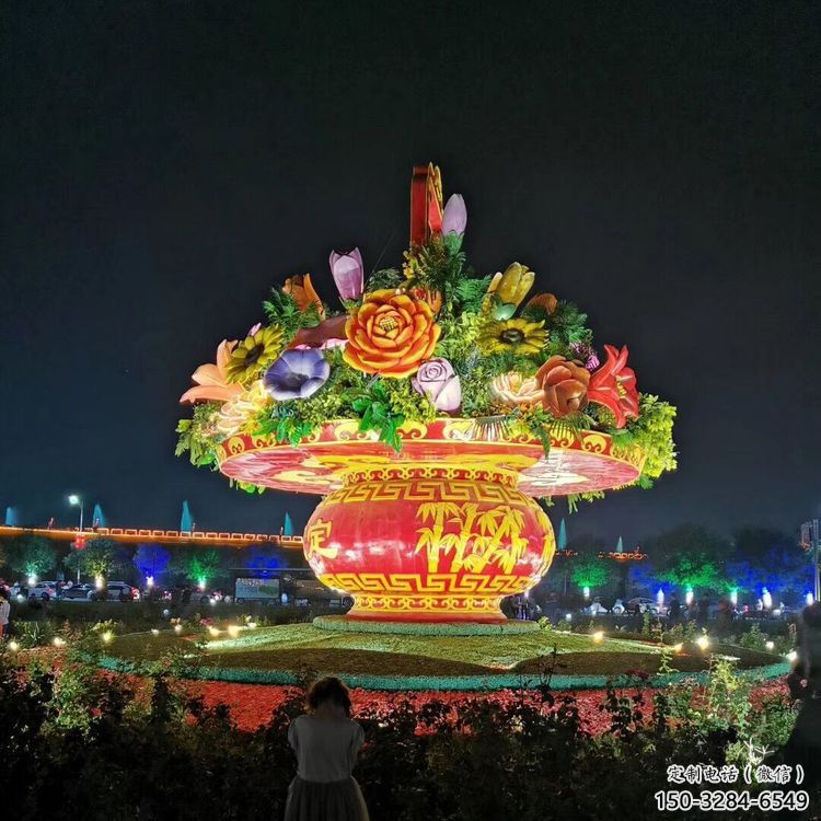 花籃雕塑精選，歐式風(fēng)格，門口景區(qū)花籃雕塑選定