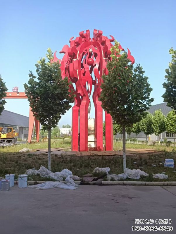 火球雕塑，精神堡壘火球雕塑落地展示