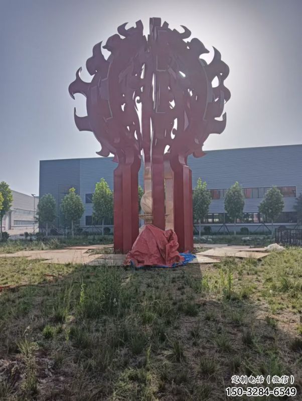 火球雕塑，精神堡壘火球雕塑落地展示