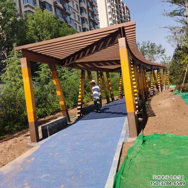 長廊類不銹鋼結構廊架雕塑