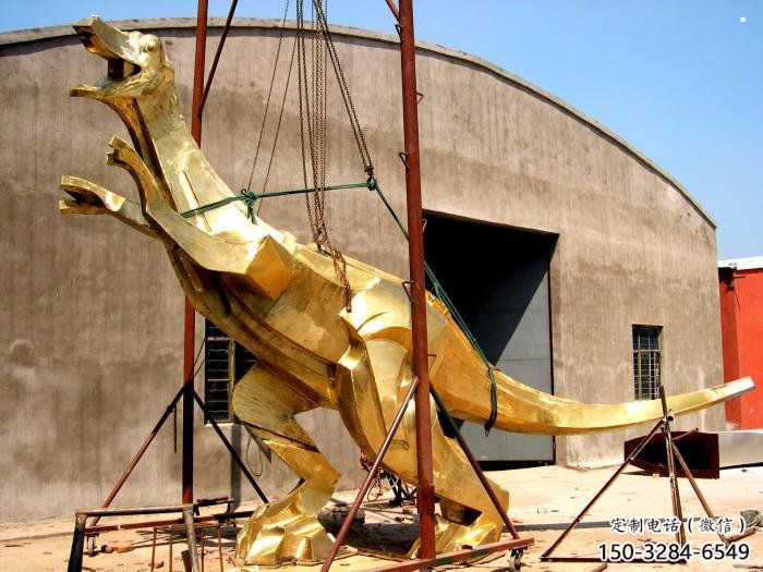 景觀恐龍雕塑制作專供，園林裝飾，建筑幾何恐龍雕塑