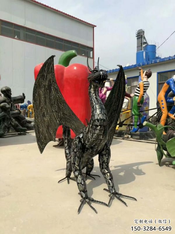金屬恐龍雕塑制作，城市裝飾，鐵藝恐龍雕塑標(biāo)準(zhǔn)