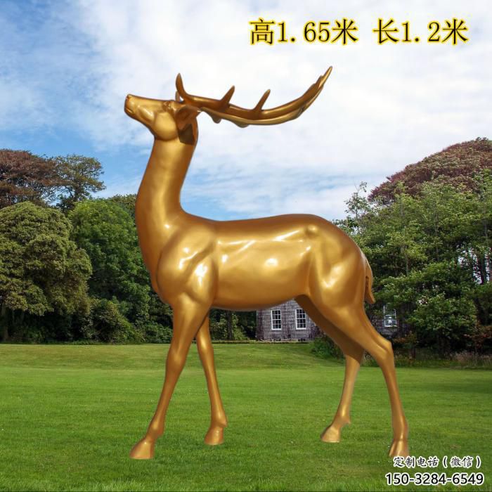 廣場小鹿雕塑供給，戶外雕塑，景觀仿銅小鹿雕塑選用
