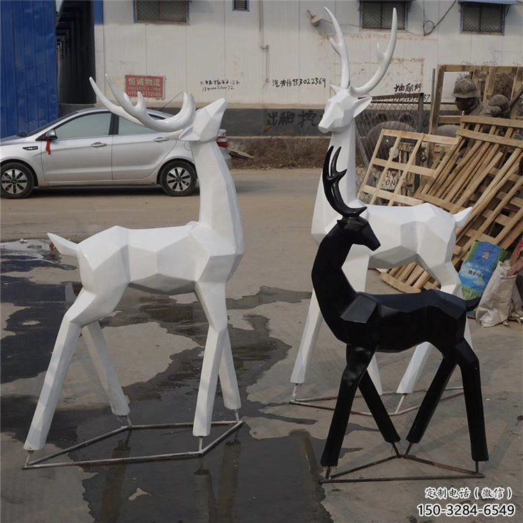 小鹿雕塑精選，景區雕塑，景觀抽象小鹿雕塑提供