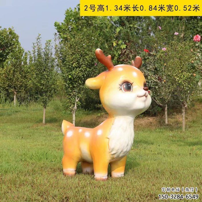 小鹿雕塑定價，彩繪工藝，卡通小鹿雕塑制作
