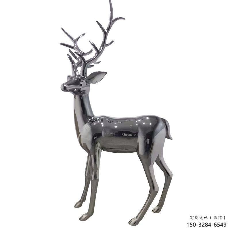 景區小鹿雕塑優選，圓雕體系，鏡面小鹿雕塑選定
