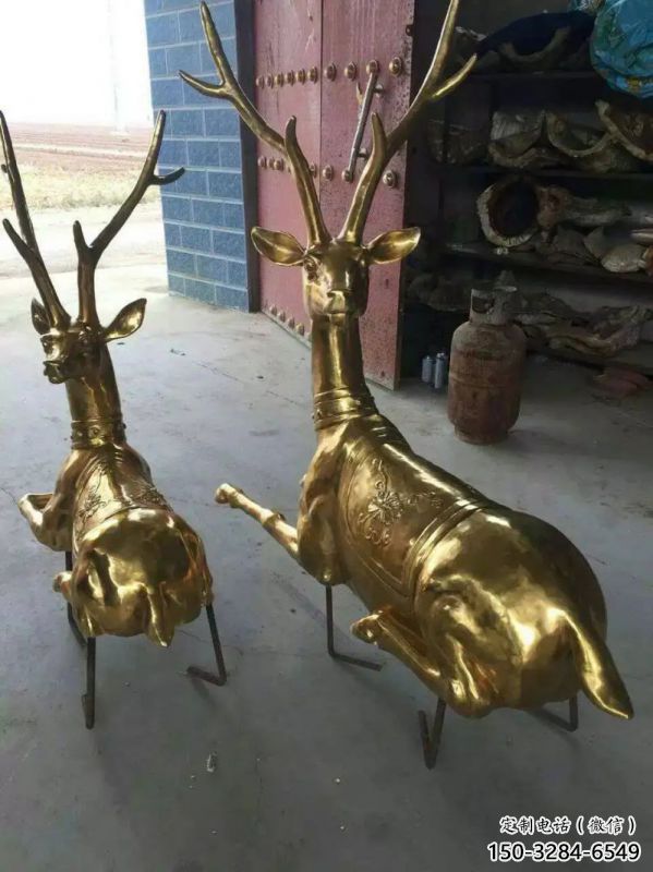 房地產馴鹿雕塑，仿古動漫雕塑，噴砂制造