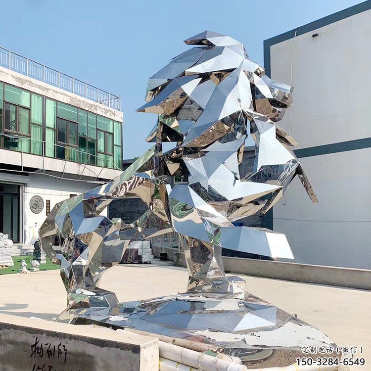 獅子雕塑服務商，景觀雕塑，不銹鋼獅子雕塑選定