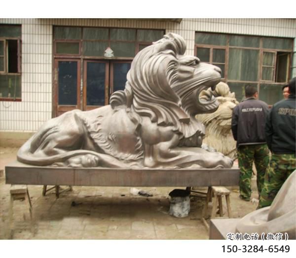 園林獅子雕塑服務商，美陳雕塑，趴獅雕塑精選