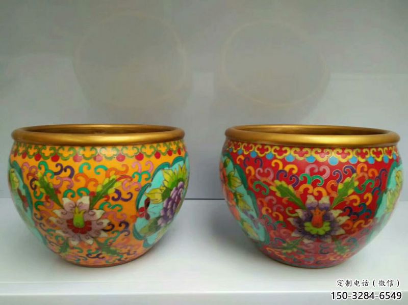 黃銅吉祥銅缸雕塑