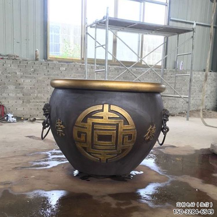 古法宣傳青銅缸雕塑