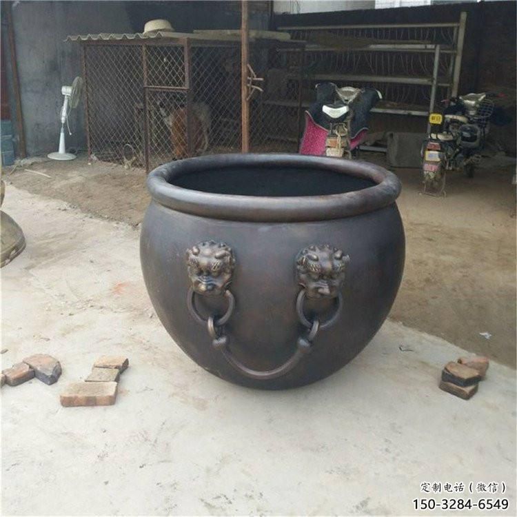 公園太平缸銅雕塑