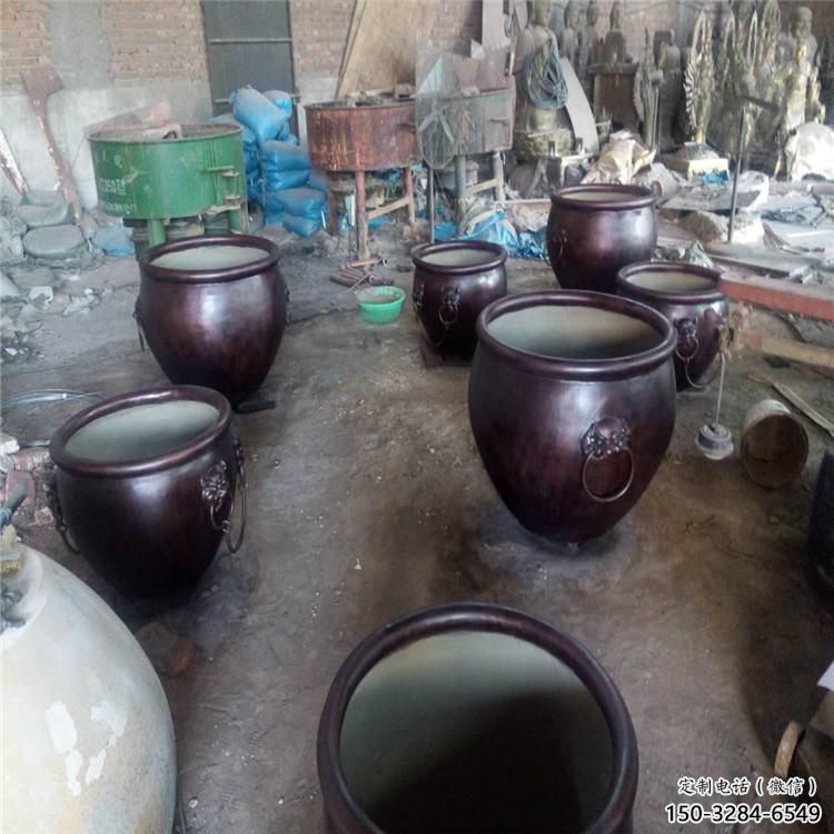 景觀銅雕太平缸雕塑