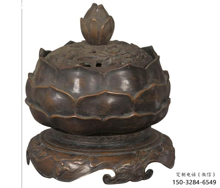 帶蓋博山爐銅雕制作