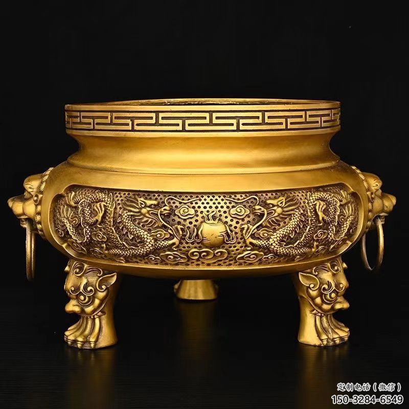 古法鎏金象形爐雕塑