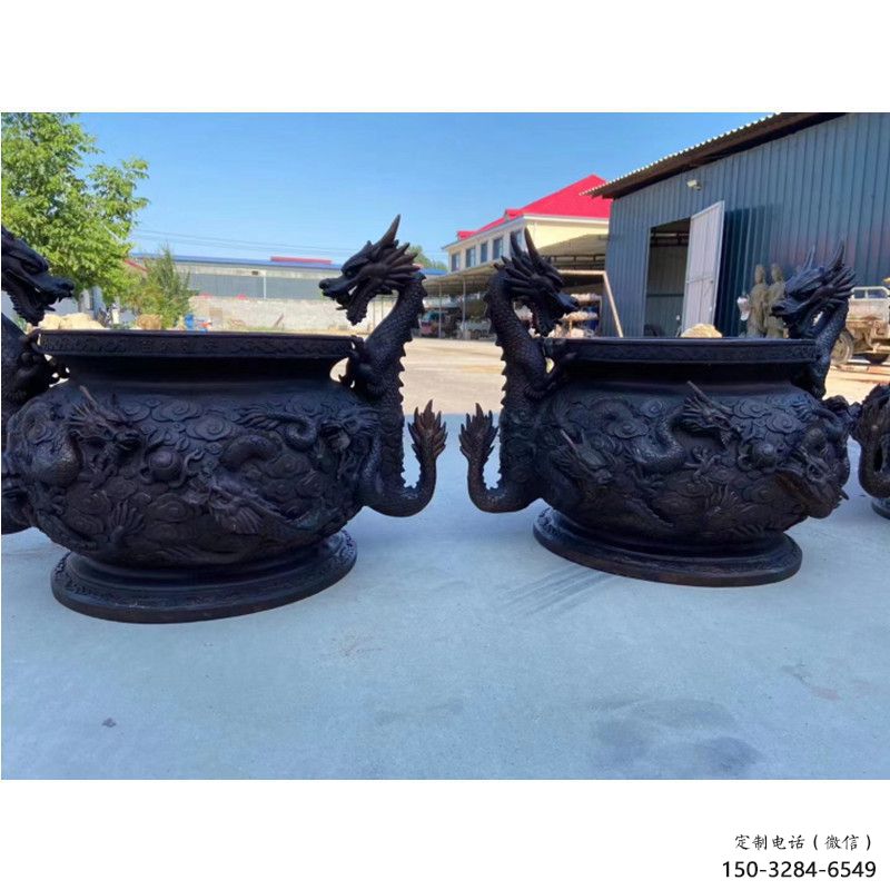 現代盤龍象形龍雕塑