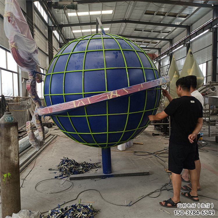 地球雕塑制造商，標(biāo)識雕塑，不銹鋼地球雕塑廠家