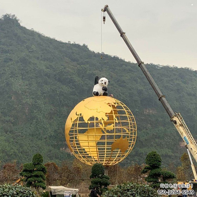 地球儀雕塑優選，室外雕塑，景觀烤漆地球儀雕塑制作