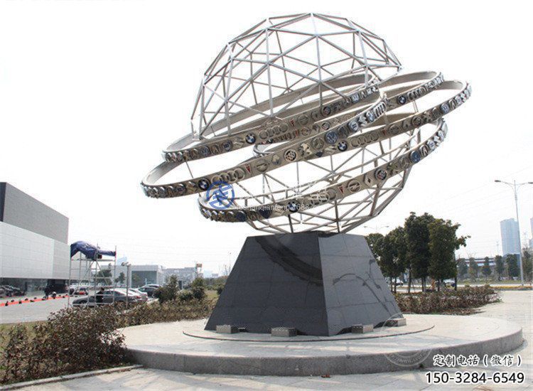 地球儀雕塑點(diǎn)擊，地標(biāo)擺件，現(xiàn)代地球儀雕塑承接