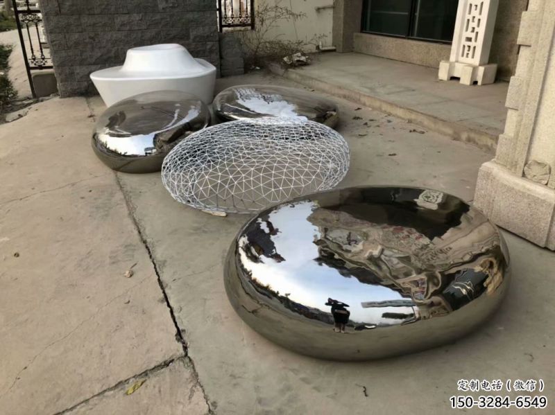 校園坐凳雕塑，拉絲景觀雕塑，抽象主題