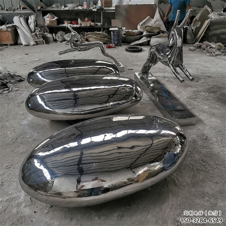 小區景觀石雕塑，拉絲景觀雕塑，抽象效果