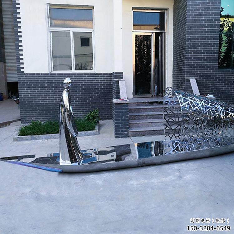 乘船人雕塑通用，鍛造工藝，中式不銹鋼乘船人雕塑通用