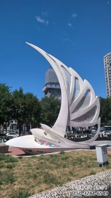 揚帆遠航雕塑精選，市標雕塑，不銹鋼揚帆遠航雕塑觀賞型