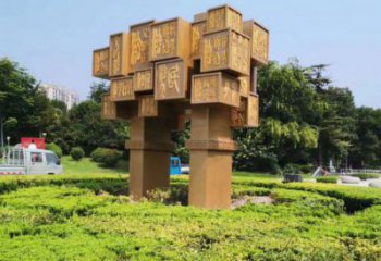 城市廣場地標(biāo)鼎雕塑，創(chuàng)意結(jié)構(gòu)設(shè)計