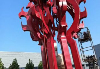 火球雕塑，精神堡壘火球雕塑落地展示