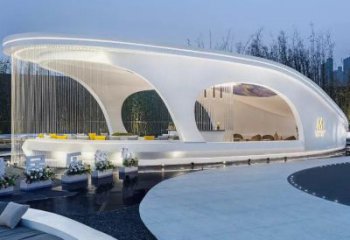 現代藝術原理廊架，不銹鋼材質廊架雕塑制作