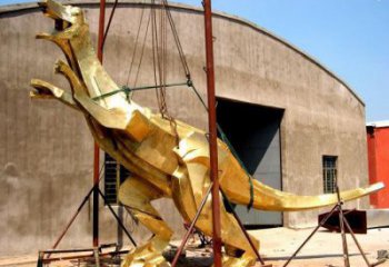 景觀恐龍雕塑制作專供，園林裝飾，建筑幾何恐龍雕塑