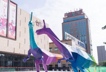 公共恐龍雕塑訂做，城市裝飾，景觀烤漆恐龍雕塑展品