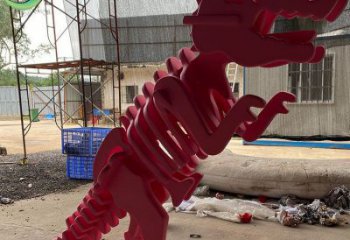 大型恐龍雕塑常用，戶外擺放，恐龍骨架雕塑展示